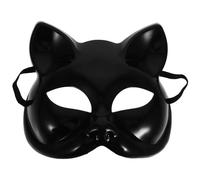 HOODANCOS Blank Cat Masks Cat Face Mask Cosplay Facemask Reusable Plastic Sturdy Plastic Creative Design DIY Decoration Versatile Use for Halloween Creative DIY Projects