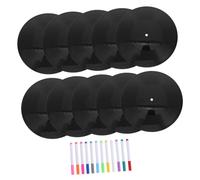 HOODANCOS Blank Vinyl Record Disc with Markers for Retro Wall Decor