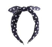 HOODANCOS Blue with Dot Pattern Fabric Hair Band for Women Bowknot Lightweight and Comfortable Headband Suitable for Holiday Decoration and Special Occasion