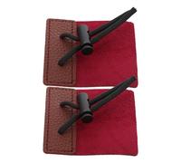 HOODANCOS Bowstring Saver Finger Guard 2Pcs PU Leather Finger Tab for Recurve Archery Practice and Training in Dark Brown, for Adult Archery Enthusiasts