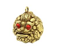 HOODANCOS Brass Pixiu Keychain Decor Small Lightweight Pendant Feng Shui Chinese-style Lucky Charm for Car Keys Suitcase Backpack Hanging Ornament