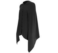 HOODANCOS Breastfeeding Cover Nursing Scarf with Button for Outdoor Privacy Multi Purpose Nursing Shawl Blanket Safe Cover Stylish Solid Black Wrap