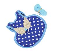 HOODANCOS Breathable Chicken Harness with Walking Traction Rope, Blue Star Pattern Small Size Poultry Vest for Hen and Duck Autumn Winter Outdoor Use