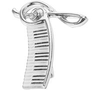 HOODANCOS Brooch Pin Piano Note Silver Zinc Alloy Elegant Clothing Accessory for Women