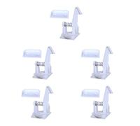 HOODANCOS Cabinet Locks and Normally Open Function White Plastic for Child Safety 5pcs with No Tools Required Includes Key for Easy Use, for Kitchen and Home Cabinets