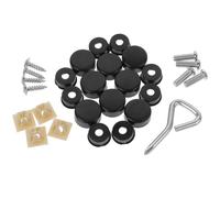 HOODANCOS Car License Plate Screws Set for Quick and Easy Installation, Black Plastic and Iron Material, Sleek Minimalist Design, for Securely Fixing Registration Plates on Cars