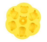 HOODANCOS Cartoon Silicone Cake Mold for Steamed Cakes and Food Baking Tool Food-Grade Non-Toxic Material Easy to Clean Reusable Yellow Pan for Family Desserts