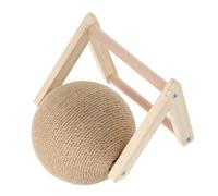 HOODANCOS Cat Sisal-ball Toy and Indoor Cat Scratcher Ball Kit Medium Size L-shaped Claw Grinding Plaything and Kittens