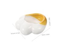 HOODANCOS Ceramic Animal Feeding Bowl for Hamsters Rabbits and Small Pets Spill-resistant Design with Smooth Surface for Dry Food Water and Treats Cute Bunny Shape Easy to Clean