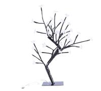 HOODANCOS Cherry Blossom Bonsai Tree Lamp 48 LED Black Plastic USB