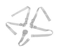 HOODANCOS Child Protective 5-Point Harness Strap for High Chair and Stroller, Adjustable Toddler Dining Chair Replacement Leash, Grey Buckle Baby Toy Tether for Travel and Home