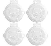 HOODANCOS Childproof Electrical Button Safety Locks, White 4pcs Protective Covers for Home Appliances, Washing Machine Start Button Guard Preventing Accidental Pressing