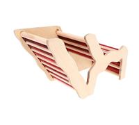 HOODANCOS Chinchilla House Natural Hamster Hideout with Climbing Ladder and Bite-resistant Nest Animal Habitat Hideaway for Hamsters and Mice Pet Shelter and Playground