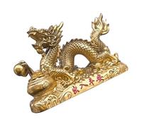 HOODANCOS Chinese Year Dragon Ornament Resin Dragon Figurine Car Dashboard Decor for Wealth and Fortune Home Office Table Statue