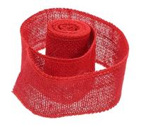 HOODANCOS Christmas Decoration Cloth Roll Red Ribbon Jute Hessian Red Jute Burlap Ribbon Making Thick Color Party