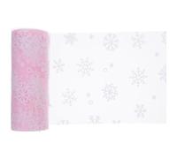 HOODANCOS Christmas Tulle Roll 10 Yards Pink Glittering Organza Gauze Ribbon for Wedding Present Wrapping Party Decoration DIY Tulle Yarn