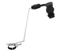 HOODANCOS Clarinet Mobile Phone Stand Long Arm Phone Holder Adjustable Mount Clip Tenor Sax Holder Clip on Mount Marching Clarinet Accessories Clamp Silver