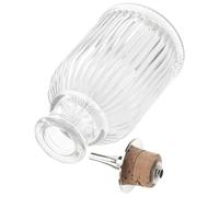 HOODANCOS Classic Glass Bitters Bottle Round Cocktail Bottle with Oak Stopper for Absinthe and Bitter Essence and Decorative Bar Tool for Home and Professional Mixology