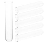 HOODANCOS Clear Glass Test Tubes Plant Vases 6pcs 15ml Mini Hydroponic Planters for DIY Arrangement Indoor Plants Tabletop Home Decor