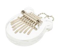 HOODANCOS Clear Kalimba Thumb Piano Finger Piano Musical Instrument for Beginners with Bear Design Portable Crystal Finger