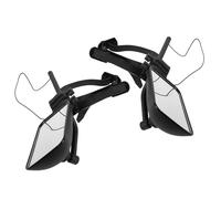 HOODANCOS Clip-On Wide Rearview Mirror Extenders for Towing, 1 Pair Convex Automotive Auxiliary Mirrors for Pickup Trucks, Trailers, Rvs, Caravans with Strap Installation