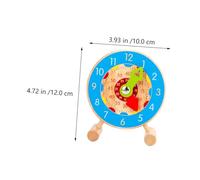 HOODANCOS Cognition Educational Clock for Early Learning Fine Motor Skills Teaching Puzzle Safe Material Blue