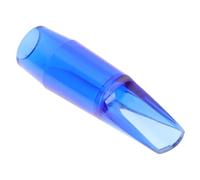 HOODANCOS Colored Alto Saxophone Mouthpiece Crystal Transparent Flash Blue Sax Replacement Part Lightweight Portable for Professional and Beginner Players Enhancing Tone and Intonation