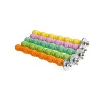 HOODANCOS Colorful Bird Perch Stand Grinding Pole for Parrots and Small Birds Safe Chewing Coating for Nail and Beak Care Stable Non-toxic Play and Rest for Cockatiels Parakeets Random Color
