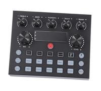 HOODANCOS Colorful Lighting External Sound Card with Voice Changer for Live Streaming Dj Equipment Compatible with Mobile Phones Computers Tablets Warm-up Effects Stable Performance Easy