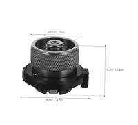 HOODANCOS Compact Tank Adapter for and Hiking Aluminum Alloy Converter Head with Secure Connection Efficient Outdoor Supply for and