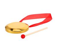HOODANCOS Copper Gong Instrument for Traditional Chinese Percussion with Mallet and Hanging Ribbon Resonant Music for Celebrations Education and Performances