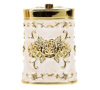 HOODANCOS Creative Embossed Flower Toothpick Holder Premium Decorative Container for Home Elegant Rose Design Storage Organizer and Practical Idea