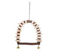 HOODANCOS Creative Parrot Swing with Cuttlebone for Cage Safe Nibbling Bird Accessory for Dental Care Suitable for Budgie Macaw Cockatiel and Other Birds