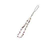 HOODANCOS Crystal Beaded Phone Wristlet Lanyard with Dual-strand Rope and Lobster Clasp Stylish Mobile Phone Chain Keychain Accessory for Women and Anti-lost Fashion Charm