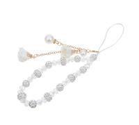 HOODANCOS Crystal Flower Pendant Mobile Phone Strap Lightweight Beaded Wrist Lanyard for Everyday Use with Keys and Cameras