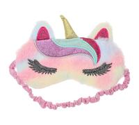 HOODANCOS Cute Plush Unicorn Sleep Mask Soft Travel Eye Mask for Sleeping Breathable Cartoon Sleep Eye Cover for Nap Office Students Lightweight Comfortable Blindfold