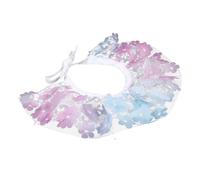 HOODANCOS Decorative Lace Cat Collar with Adjustable Bowknot, Purple Small Pet Neck Scarf for Spring and Holidays, Creative Adorable Kitten Collar Ornament