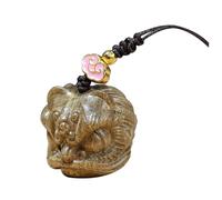HOODANCOS Delicate Nanmu Lion Pendant Phone Hanging Decor Smooth Polished Lion Charm Keychain for Everyday Use and Special Occasions Creative Chinese Year Ornament