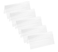 HOODANCOS Desk Name Plate Featuring Smooth Surface Reusable with Rounded Edges Acrylic 5pcs Desk Name Plates and Resistant to Drop and Wear for Market Price Display and Product Sign Display