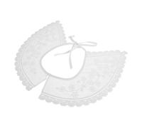 HOODANCOS Detachable Embroidered Crochet Collar Mini Cape for Women Cotton Fake Neck Ruff Shawl Neckline for Stylish Versatile Outfits and Elegant Appearance