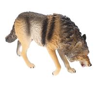 HOODANCOS Detailed Small North American Brown Wolf Model for Educational Animal Realistic Abs Wildlife Decor Figurine for Home Garden Sand Table Photo Props and Collectibles