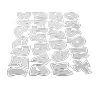 HOODANCOS DIY Carbon Steel Alphabet Molds Uppercase Letter Cutting Dies Embossing Stencils for Scrapbooking Card Making and Clay Crafting Embosser Template Set