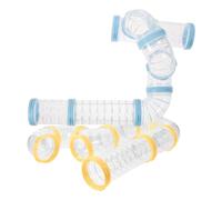 HOODANCOS DIY Hamster Tunnels Kit for Small Animals, Hamster Tube Accessory, 2 Sets Packaged, PP Detachable Design, Cage Connection Track