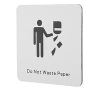 HOODANCOS Do Not Waste Paper Sign Restroom Sign 12x8 Inch Aluminum Composite Panel Use Versatile Use and Stylish Design Indoor Offices