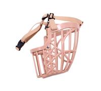 HOODANCOS Dog Muzzle Adjustable Small for Pets Nylon Breathable Mouth Cover Prevent Biting and Barking, Pink, Fits Dogs up 20lbs for Outdoor Use