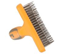 HOODANCOS Double Row Pet Dematting Brush Comb for Dogs and Cats Comfortable Skid Handle Grooming Rake Easy to Clean Shedding and Hair Removal Tool for Long Hair Pets