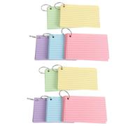 HOODANCOS Double-Sided Blank Index Cards with Ring Pack American Style Flash Note Cards for Office School and Home Use Material Convenient for Organizing and Studying