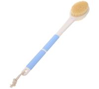 HOODANCOS Double-Sided Shower Exfoliating Scrubber with Non-Slip Long Handle for Deep Back Cleansing and Dry Brushing Versatile Body Wash Brush for Men and Women
