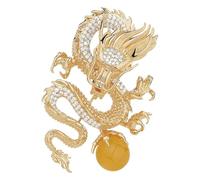 HOODANCOS Dragon Brooch Pin Chinese Style Women Accessories for Suit and Shawl Decoration for Lover