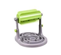 HOODANCOS Drum-type Slow Eating Food Dispenser for Dogs and Cats Plastic Pet Feeding Green Idler Wheel Design Controls Eating Speed and Protects Treats Feeding Accessory for Indigestion